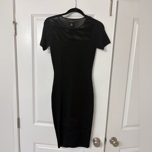 Cache Black Midi Dress